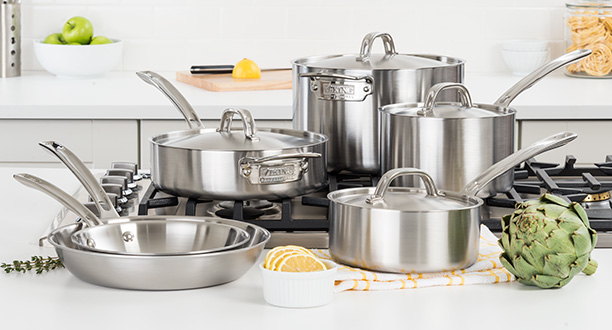 Viking Cookware Set - 13 Piece - Professional 5-Ply Stainless Steel